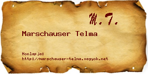 Marschauser Telma névjegykártya